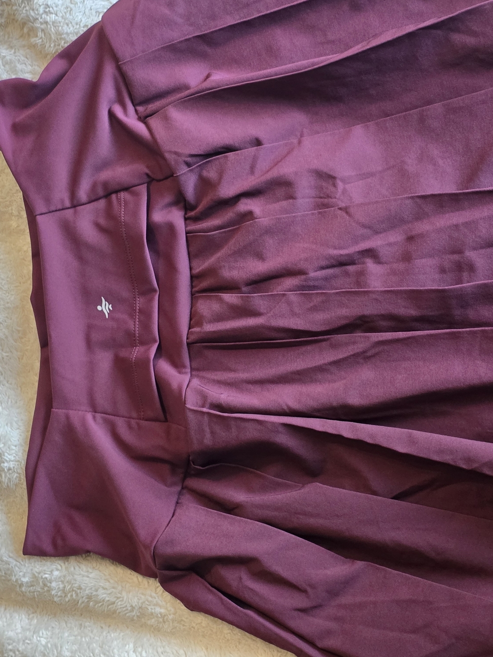 HALARA Deep Wine Pleated Skater Skirt - Picture 5 of 5